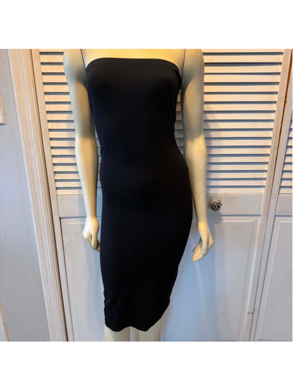 Women's Fashion Nova Black Strapless Dress S